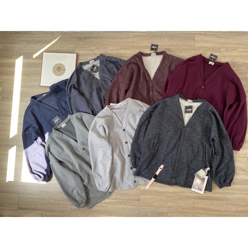 Áo Cardigan nỉ bông cotton ( Ảnh thật )
