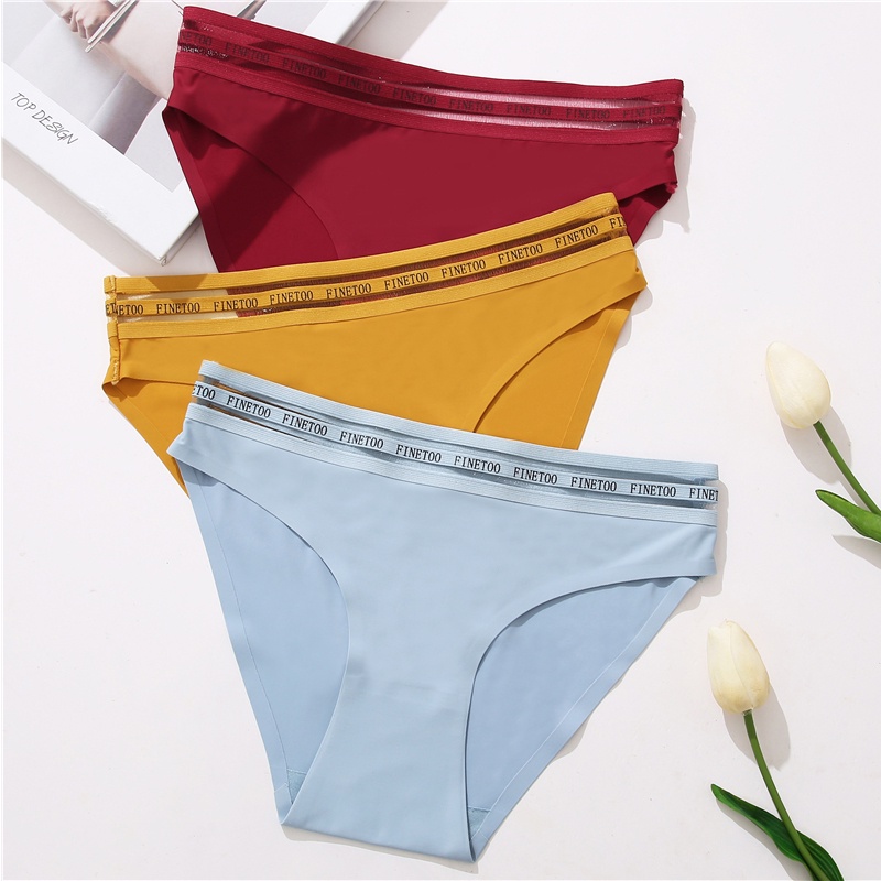 Quần lót CUTEBYTE không đường may lưng thấp in chữ gợi cảm cho nữ