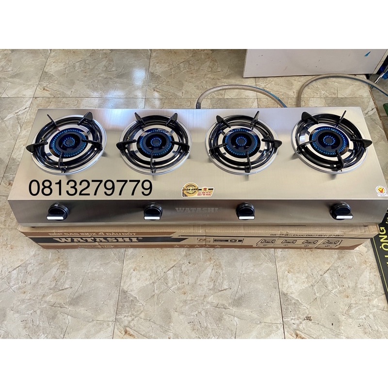 Bếp Gas 4 lò - Bếp Nấu Trà Sữa 4 Lò - Bếp Bánh xèo