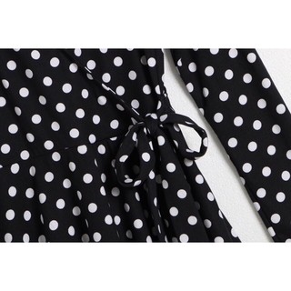 ĐẦM CHẤM BI TAY DÀI FOREVER 21