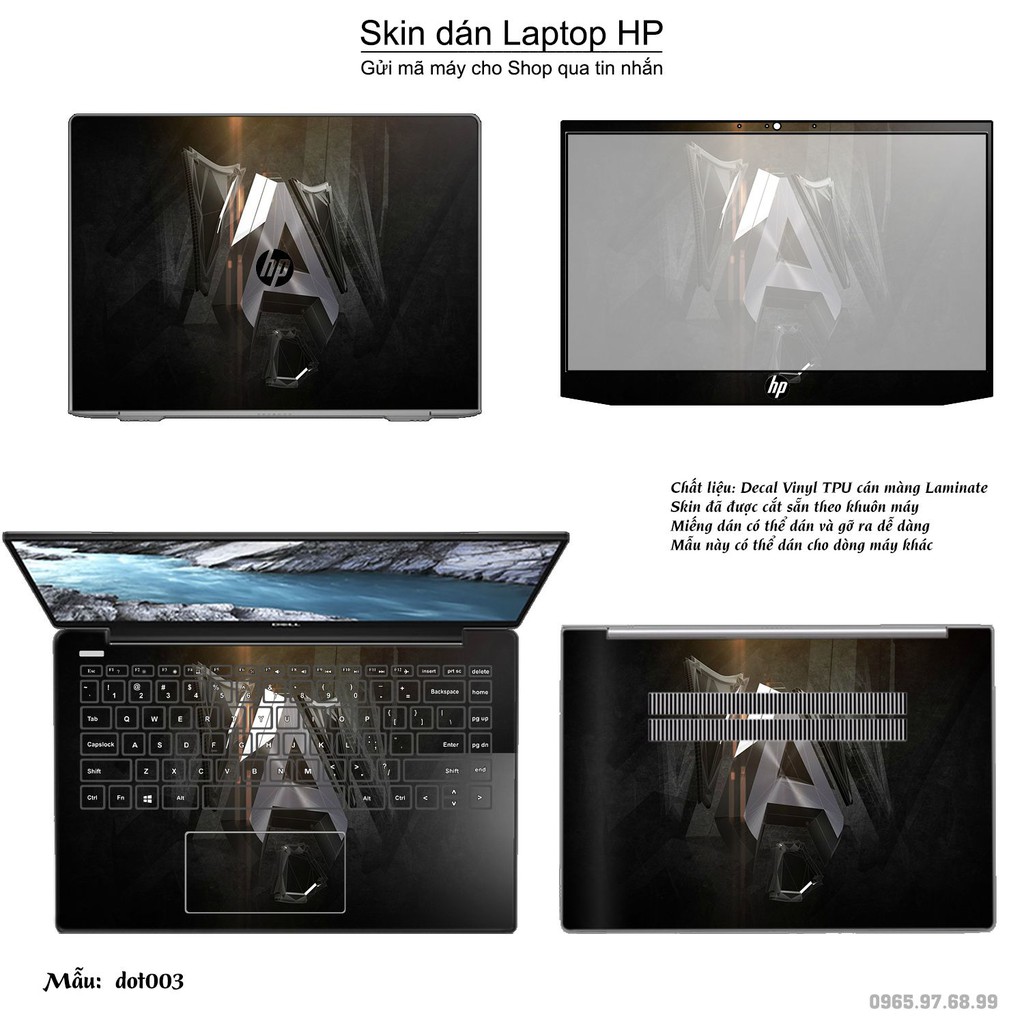 Skin dán Laptop HP in hình Dota 2 (inbox mã máy cho Shop)