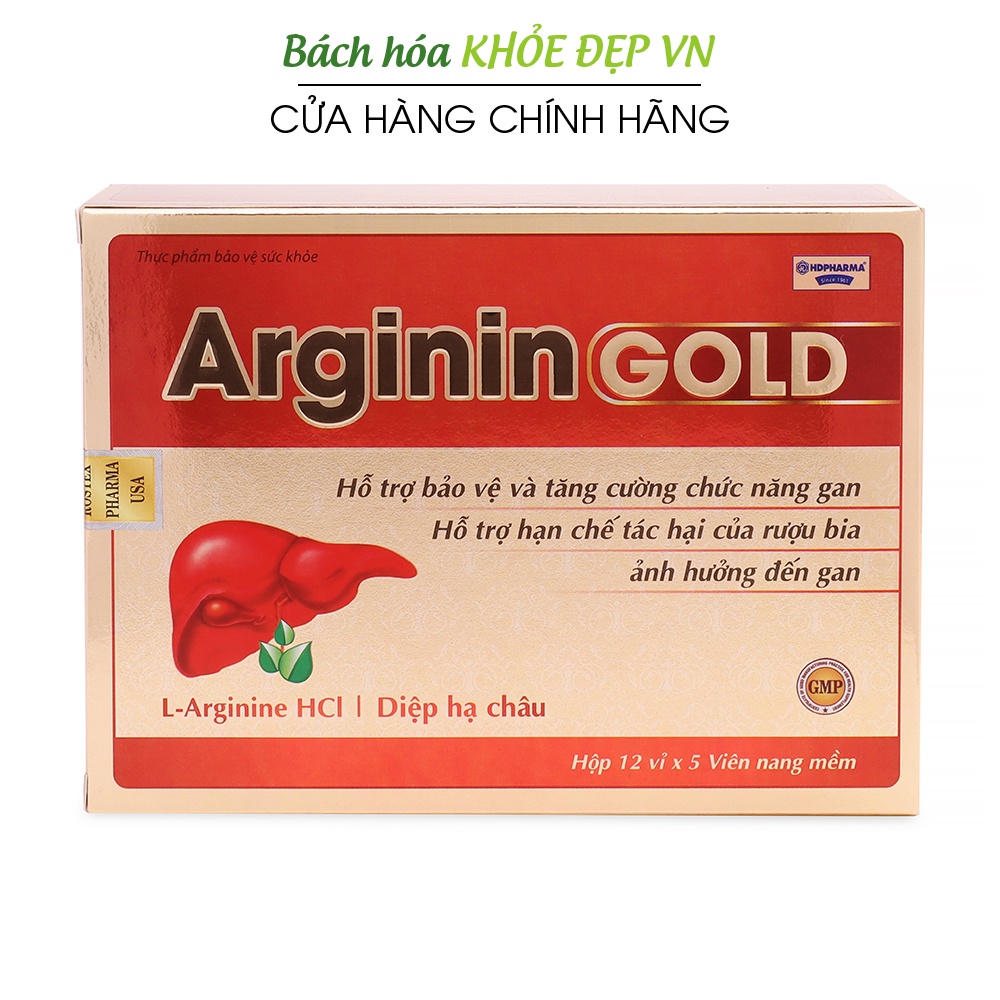 Bổ gan thảo dược Arginin (60 viên) giảo cổ lam, diệp hạ châu giảm viêm gan, men gan, xơ gan - 60 viên