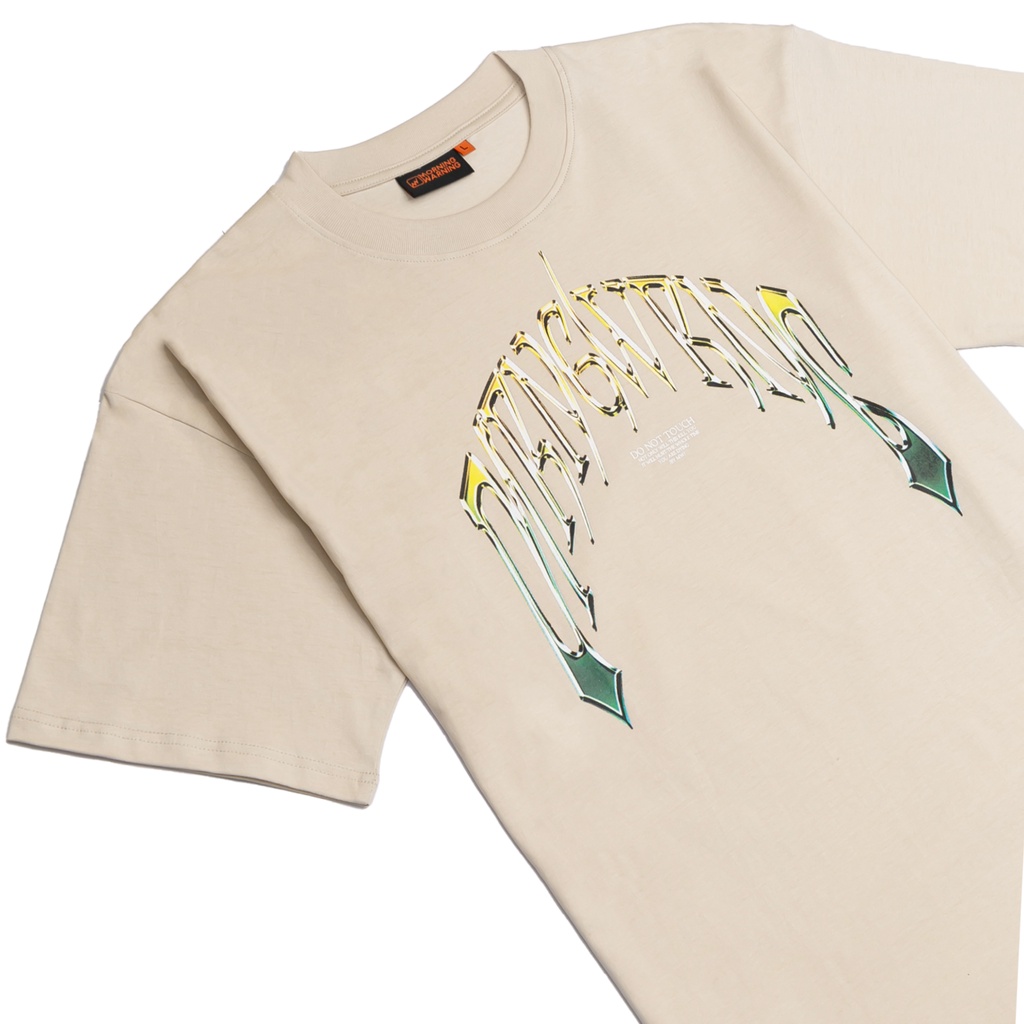 Áo thun Morning Warning Chrome Cream - Áo Thun Unisex Form Rộng Tay Lỡ Oversize Cotton 100% Local Brand