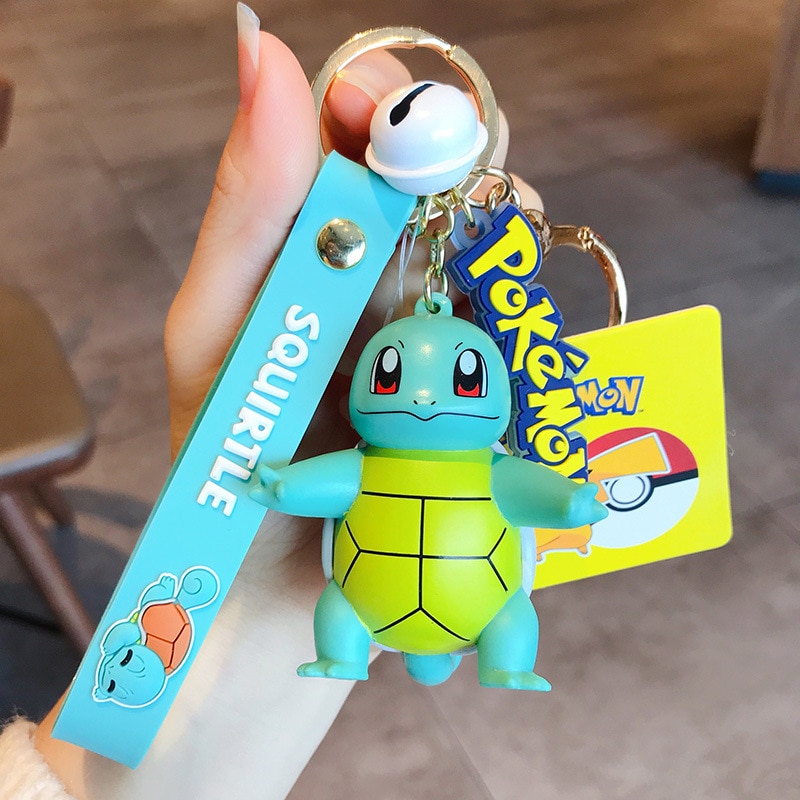 Original Pokemon Pikachu Keychain Pokémon Squirtle Psyduck Charmander Keychain Gift