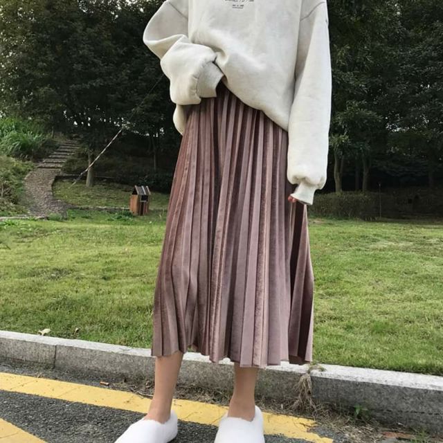 (Có sẵn)Mã WAMT10K giảm ngay 10k cho đơn bất kì Váy xếp li dáng dài ulzzang | BigBuy360 - bigbuy360.vn