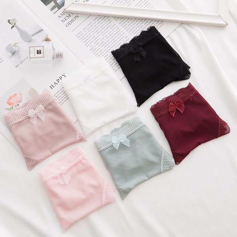 Quần Lót Nữ, Quần Lưới Viền Ren Đính Nơ Siêu Gợi Cảm, Chất Vải Mềm Mịn, Thoáng Mát - Subo Shop