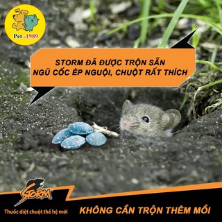 Thuốc diệt chuột Storm (1 gói gồm 20 viên) trong nhà ngoài vườn Pet1989
