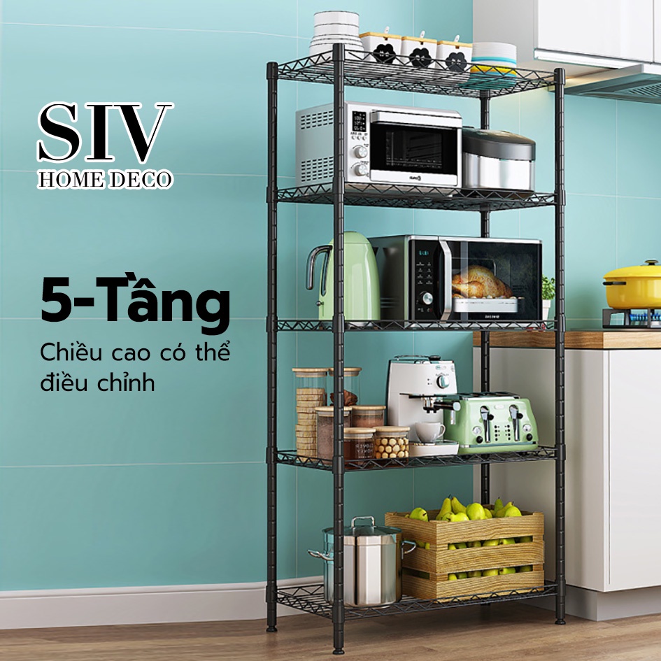 SIV Kệ Sắt Đa Năng 3/4/5 Tầng Đựng Đồ Nồi Cơm Điện, Lò Nướng