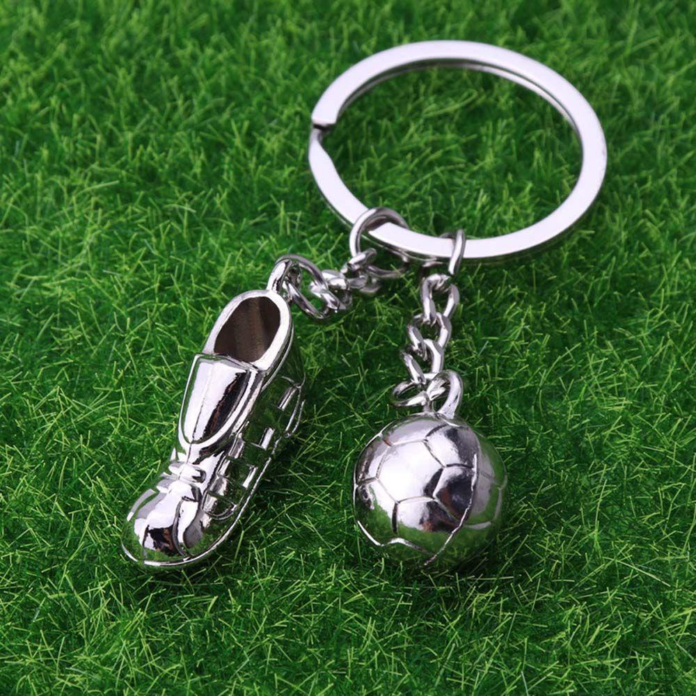 LANFY Móc Khóa Kim Loại Hình Quả Bóng Đá Dễ Thương