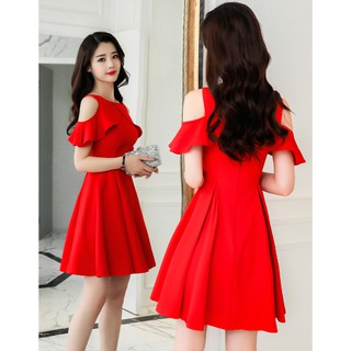 SALE - Đầm xòe cut out vai công sở, dự tiệc, dạo phố trẻ trung, xinh đẹp Misa Fashion MS308 - Có 3 màu