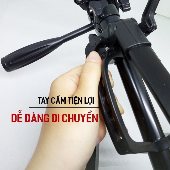 Gậy Tripod 3 chân  cho điện thoại và máy ảnh 3366 dài 1m50 cao cấp - Tặng kèm Đầu kẹp điện thoại và Remote Bluetooth