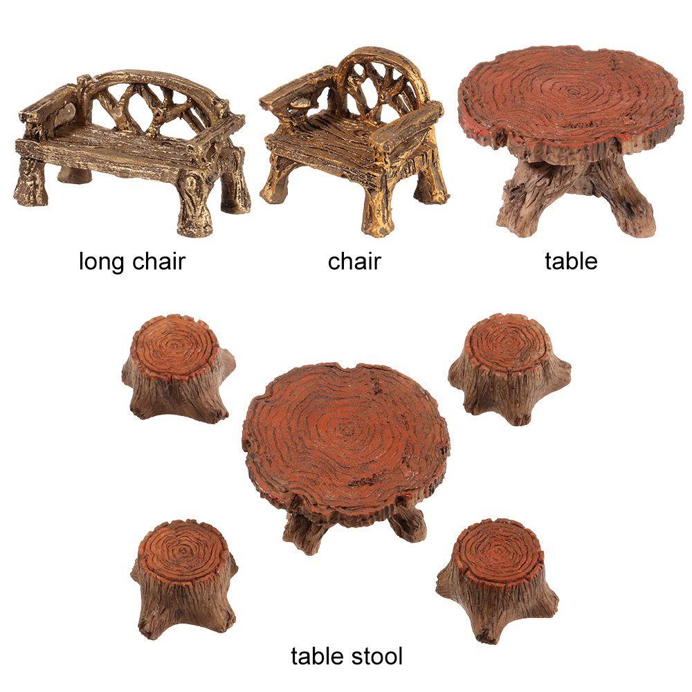 1 Đồ trang trí Ghế Dài Mini Trang Trí Sân Vườn