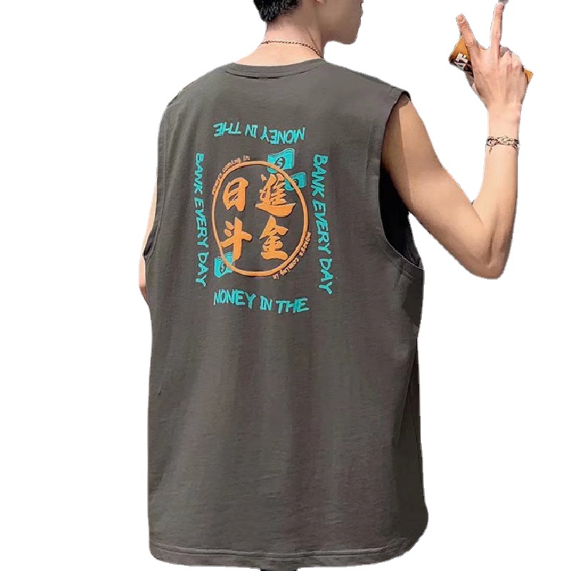 Áo Ba Lỗ Thể Thao Nam In Chữ Size M-5XL Thời Trang Hàn Quốc