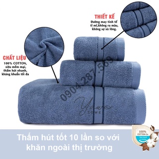 Khăn lau đầu khăn gội Royal 35x80cm với sợi bông cotton dày thấm hút tốt