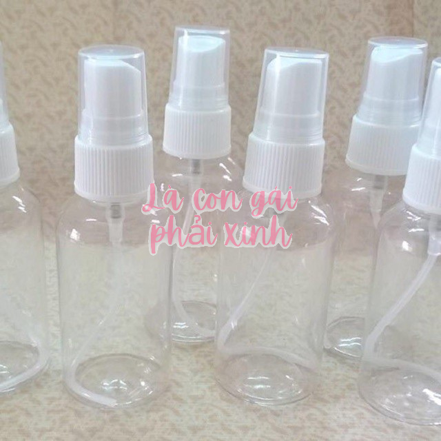 Lọ chiết mỹ phẩm/ pet xịt phun sương du lịch dung tích 50ml, 100ml