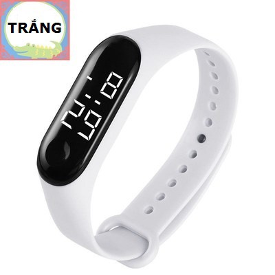 Đồng hồ Zmi-4 nhiều màu thay được dây cao su miband 3 4 mẫu nam nữ unisex cho trẻ em thể thao