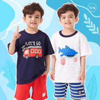 Áo Phông Cộc Tay Bé Trai Size Đại,  Áo Thun Cho Bé In Hình Chất Cotton Mặc Hè Cỡ 3 Đến 8 Tuổi, Mã Xuất Online 06