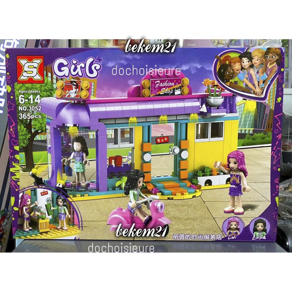Lego Con Gái Friends Lắp Ghép Lego Bé Gái: Cửa hàng quần áo 365 mảnh ghép đồ chơi xếp hình