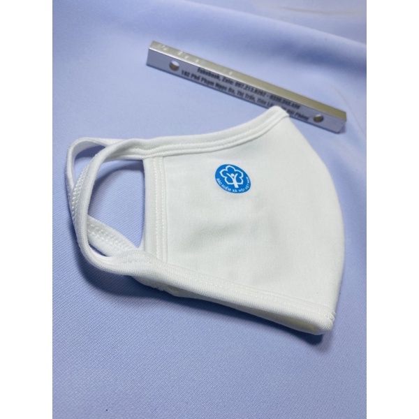 Khẩu trang vải cotton 100% 2 lớp kháng khuẩn, chống bụi, đảm bảo đeo cả ngày không đau tai, hô hấp dễ dàng, in bhxh