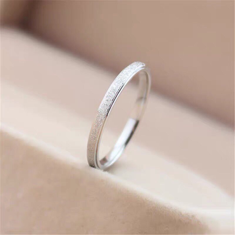 nhẫn titan trơn cho nam nữ không gỉ không đen unisex bts