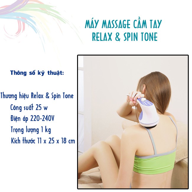 Máy massage bụng cầm tay Relax &amp; Spin Tone - Hàng chuẩn, giá rẻ, thư giãn và giảm mỡ hiệu quả