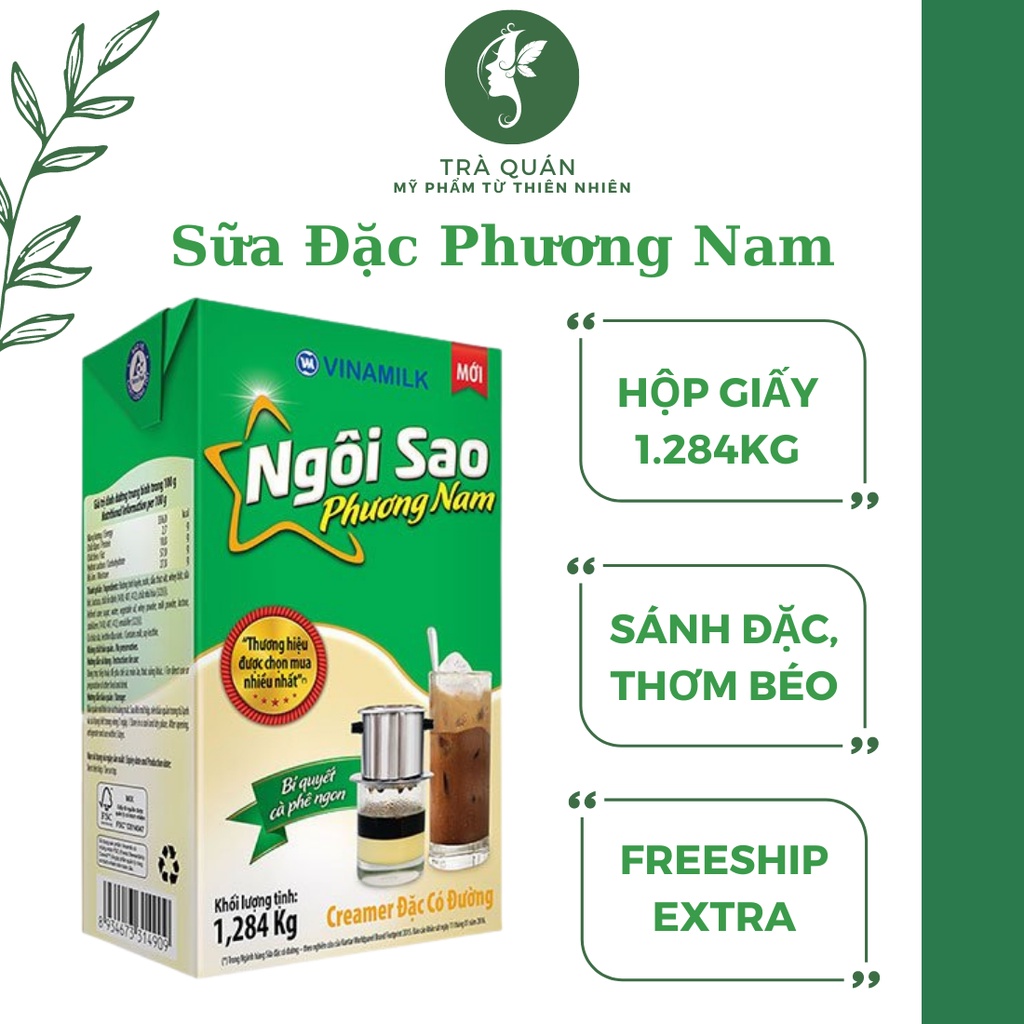 (Siêu Rẻ) Sữa Đặc Có Đường Ngôi Sao Phương Nam Hộp Giấy 1284g - Mỗi Khách Chỉ Đặt Một Hộp
