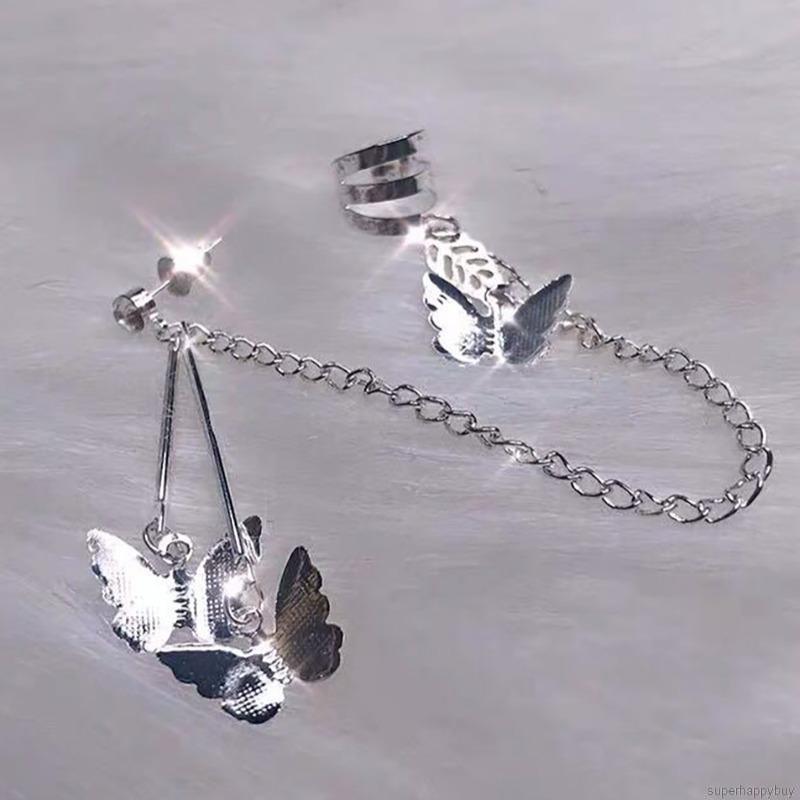 BUTTERFLY Hoa Tai Dáng Dài Mặt Hình Bướm Thiết Kế Thanh Lịch Tao Nhã