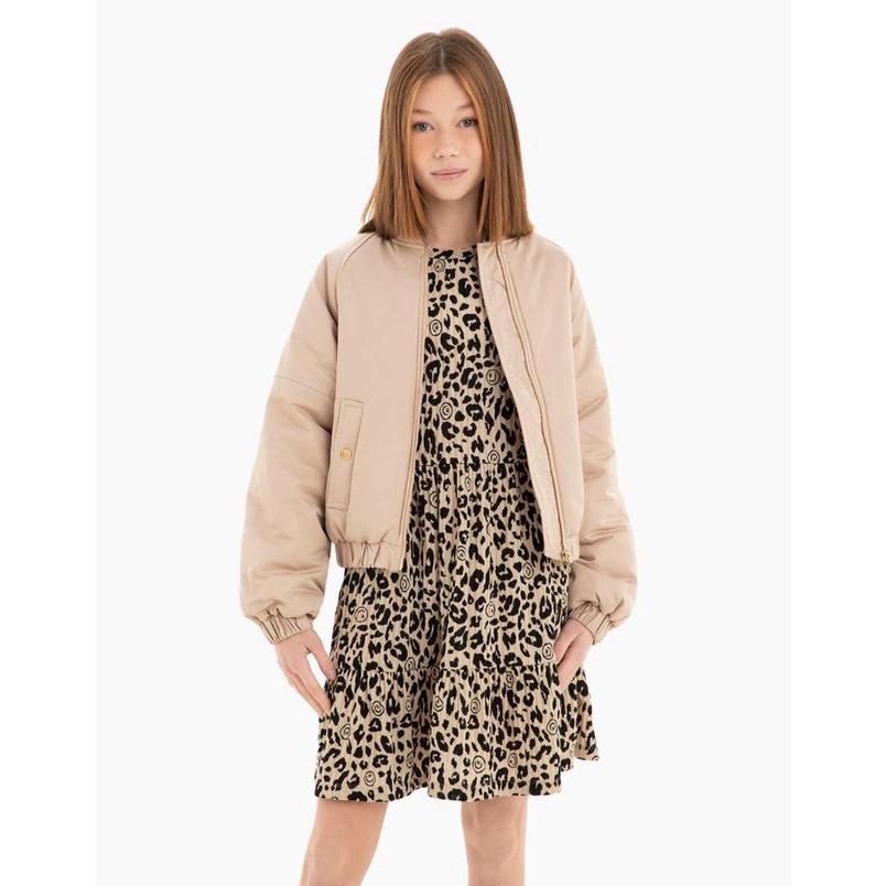 Áo phao bomber cho bé gái