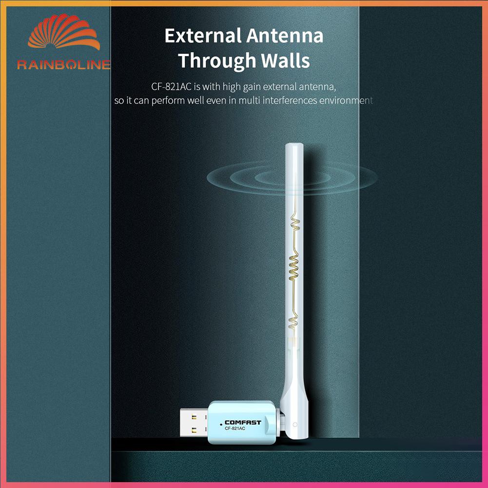 Bộ Chuyển Đổi Ăng Ten Wifi Comfast Cf-821Ac 600m 2.4 + 5.8ghz 3dbi