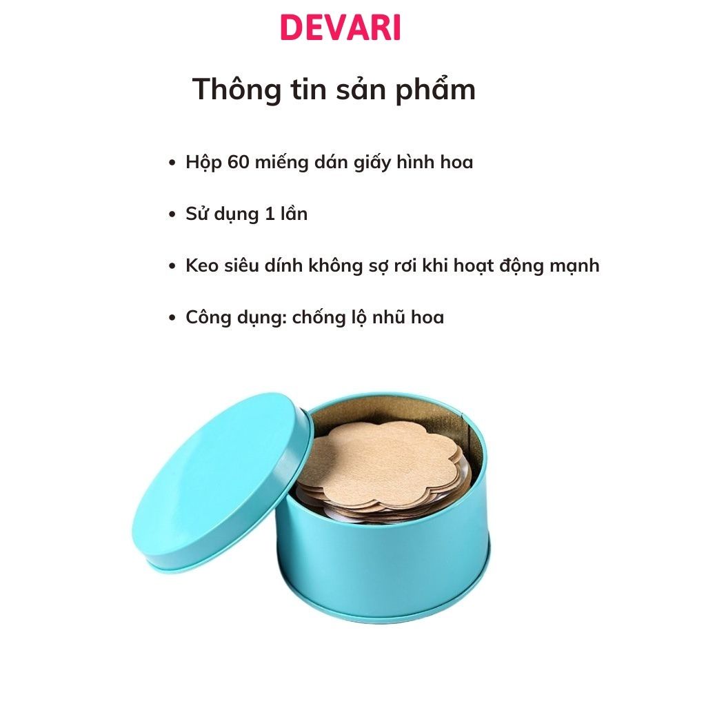 Miếng dán ngực ti giấy siêu dính dễ dàng sử dụng DEVARI 307