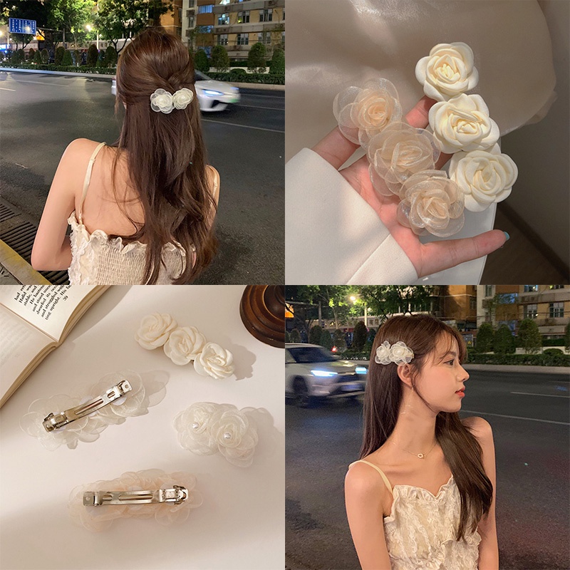 Kẹp Tóc Hình Hoa Trà Thời Trang Hàn Quốc