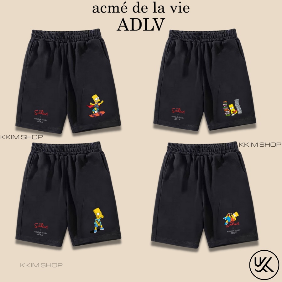 QUẦN SHORT ADLV The Simpsons Nam Nữ, quần đùi thun unisex form rộng thể thao, lửng cộc ngắn mặc nhà KKIMSHOP