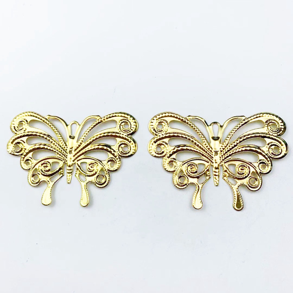5 phiến hoạ tiết bướm 40*57mm nguyên liệu làm trâm làm trang sức cổ trang