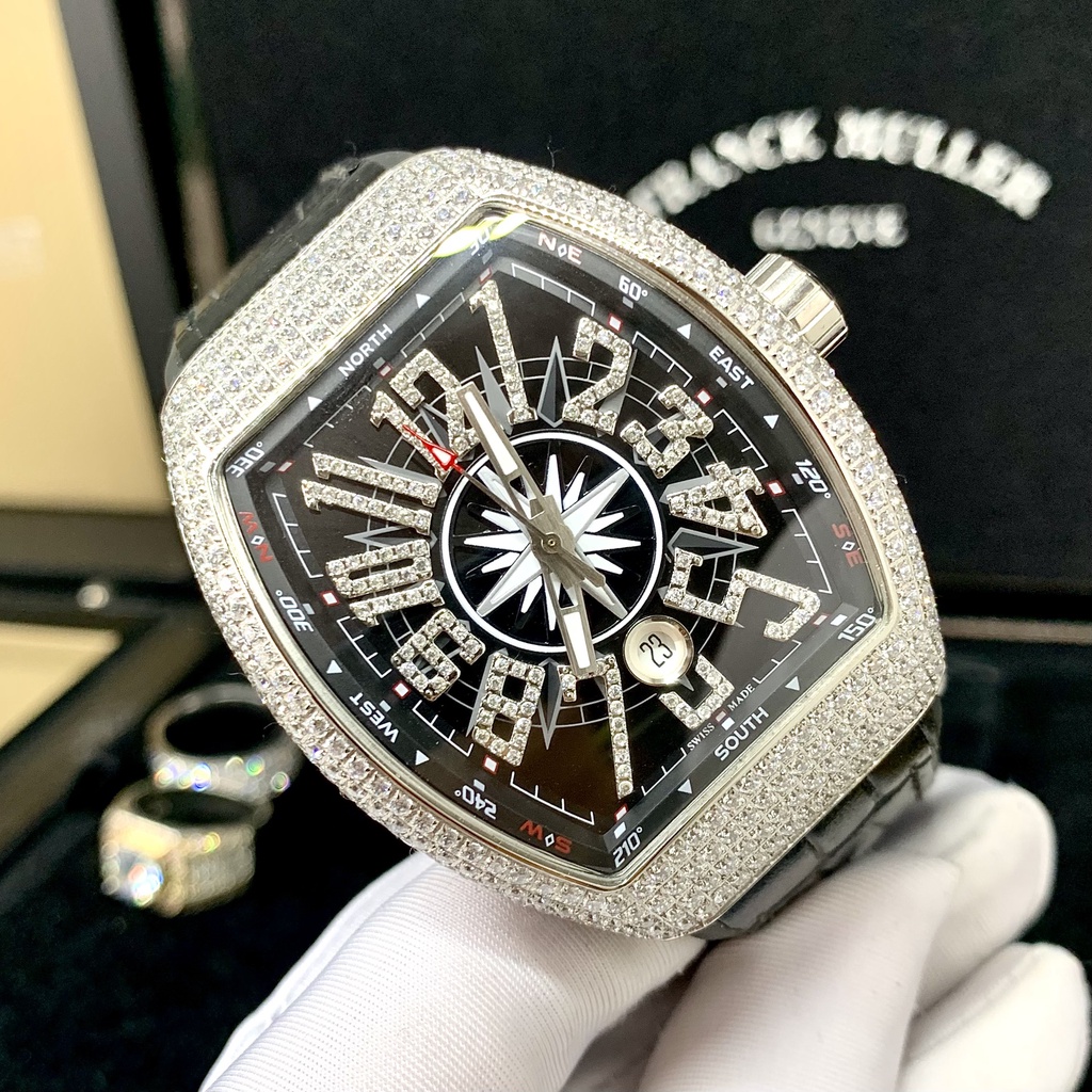 Đồng hồ nam Fra.nck-Mu.ller V45 khảm đá swarovski cao cấp