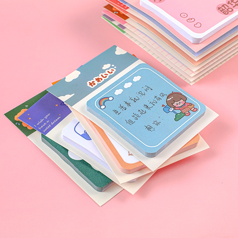 1 Tờ 30 Tờ Giấy Ghi Chú Họa Tiết Hoạt Hình Dễ Thương