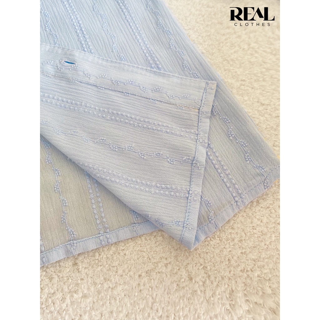 Áo kiểu nữ form suông summer blue_REAL
