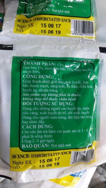 Trà thanh nhiệt Thái Bình 100 gói