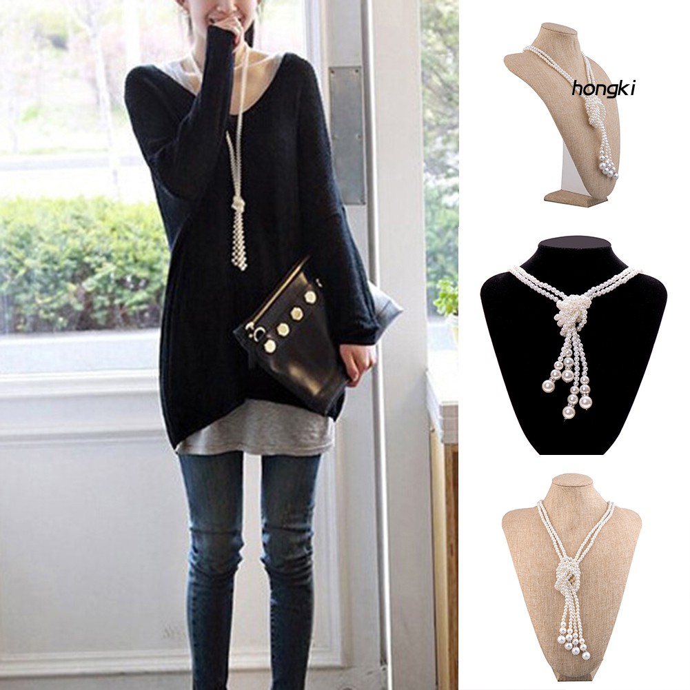 (Hàng Mới Về) Set 2 vòng cổ Hợp Kim Đính Ngọc Trai Giả Xinh Xắn Cho Nữ