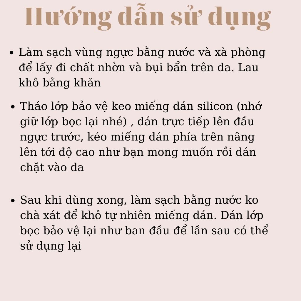 (CHE TÊN SẢN PHẨM KHI GIAO) Miếng Dán Kéo Nâng Ngực Silicon Tạo Dáng Chống Chảy Xệ - TRIEUVY