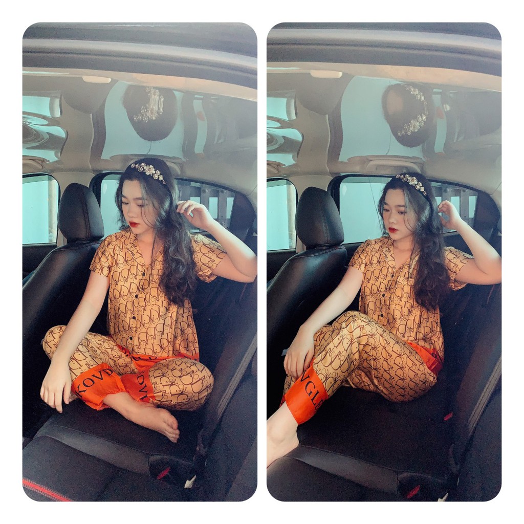 Đồ Pijama Nữ Lụa Ngắn Tay Quảng Châu Cao Cấp Sang Chảnh | BigBuy360 - bigbuy360.vn