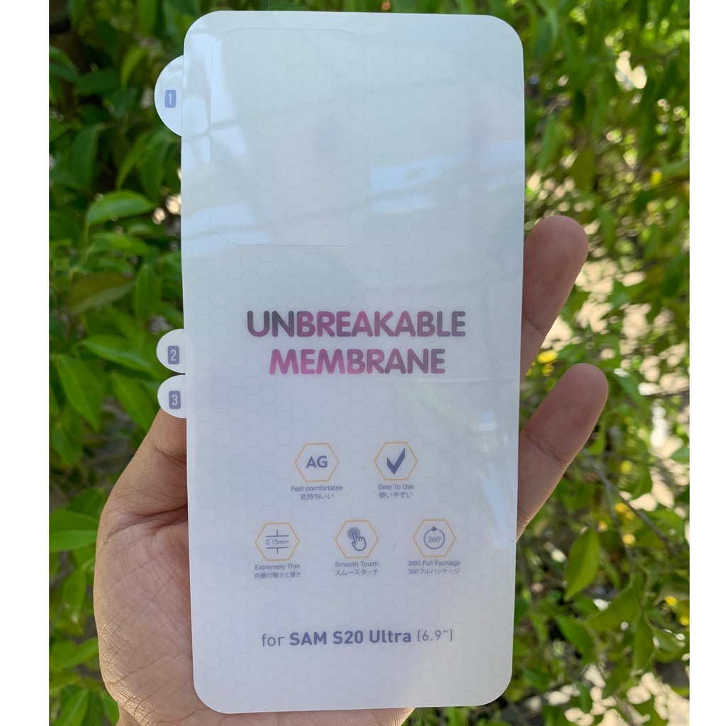 Miếng dán PPF mặt lưng Samsung S8/S8+/S9/S9+/S10/S10+/S20/S20+/S20Ultra/S21/S21+/S21Ultra
