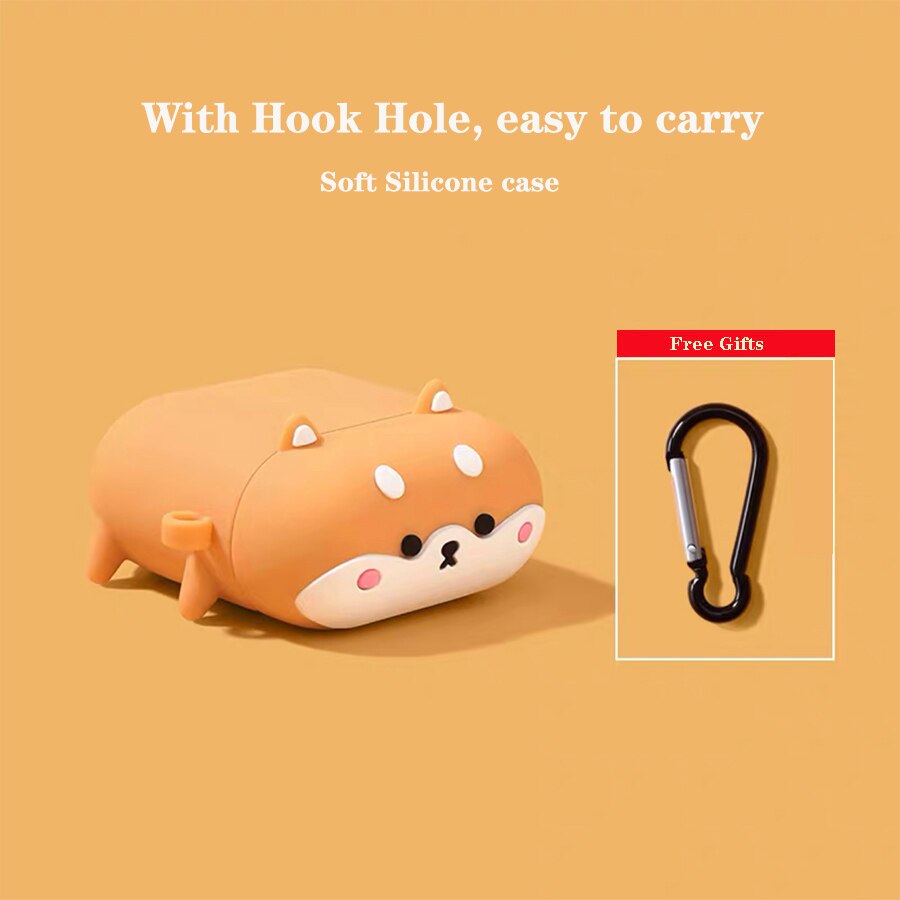 Lilyrose Store Japan Corgi Dog For Airpods 1 2 Case Silicone Earphone Bluetooth Wireless Protective Cover For AirPods Pro  Shell Comfort