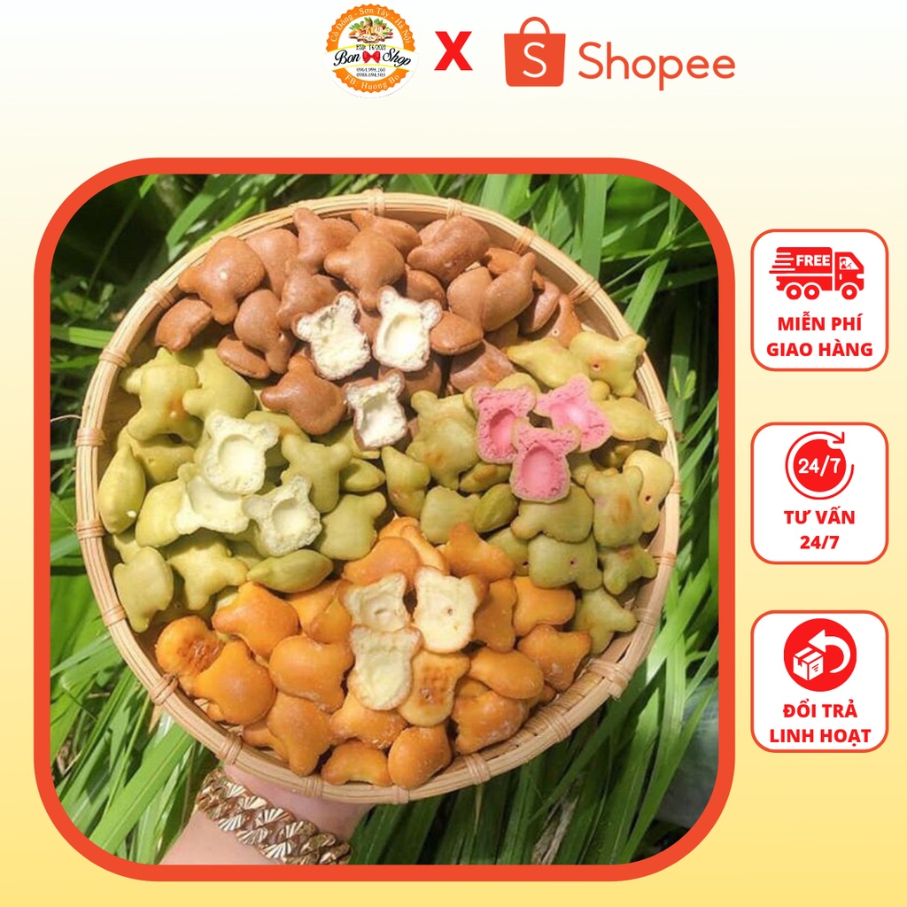 500g bánh gấu nhân kem thơm ngon