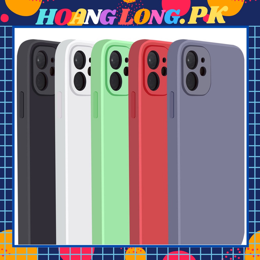 Ốp lưng dẻo màu kẹo viền cạnh vuông cho iPhone 6G/6S 6Plus 7/8Plus X/XS 11 11 Pro Max XS Max -hoanglong.store
