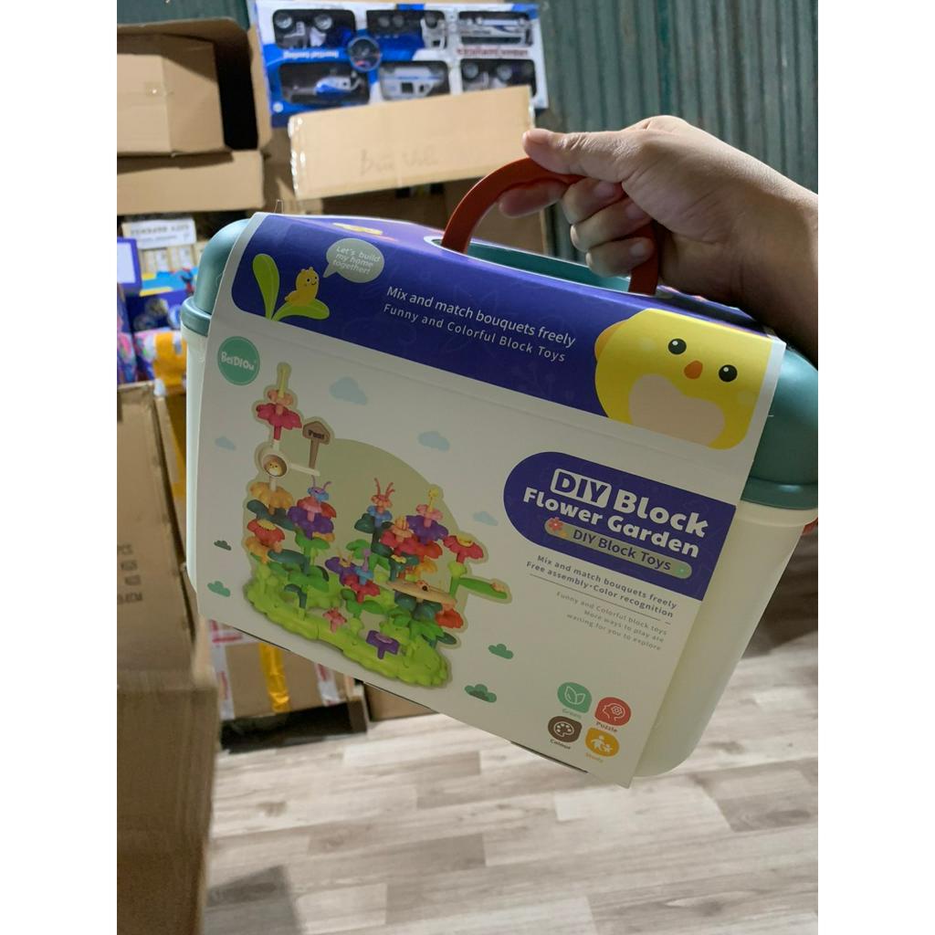 Đồ chơi lắp ghép vườn hoa 93 chi tiết cao cấp cho bé trai, gái. Đồ chơi lắp ráp trí tuệ sáng tạo cho trẻ 1 -6 tuổi