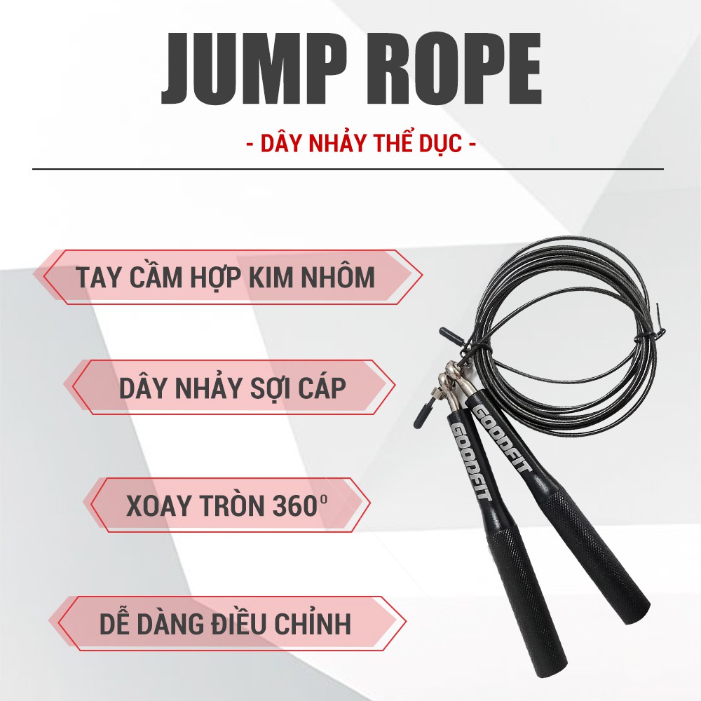 Dây Chun Buộc Tóc Nhiều Màu Sắc Dây nhảy thể dục, dây nhảy giảm cân GoodFit GF901JR Dây Chun Cột Buộc Tóc Màu hồng nhạt