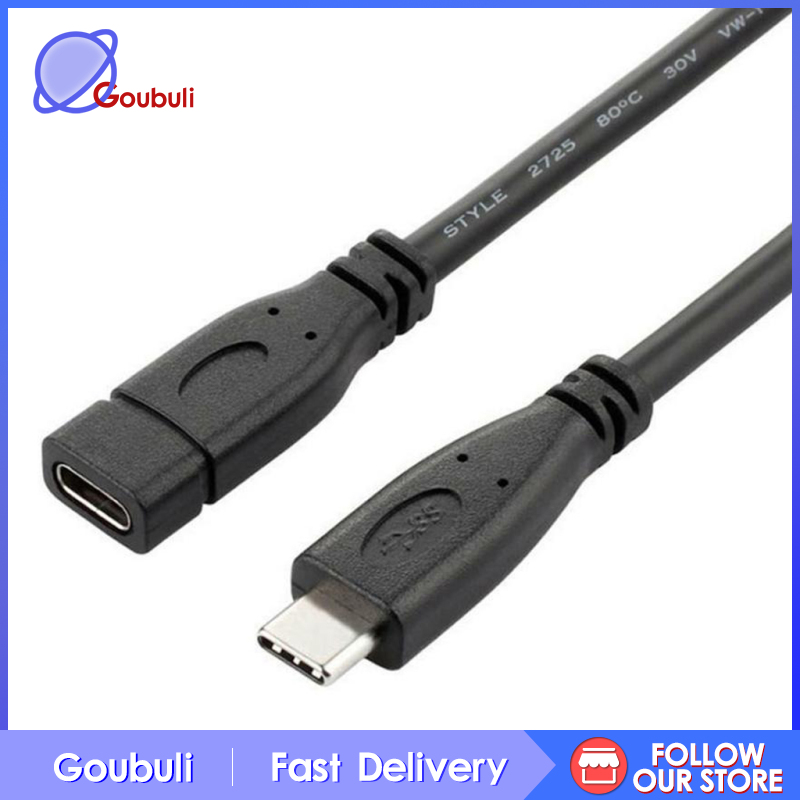 [Goubuli]USB 3.1 Type C Extender Cord Male To Female 10Gbps Charging And Sync 0.2m