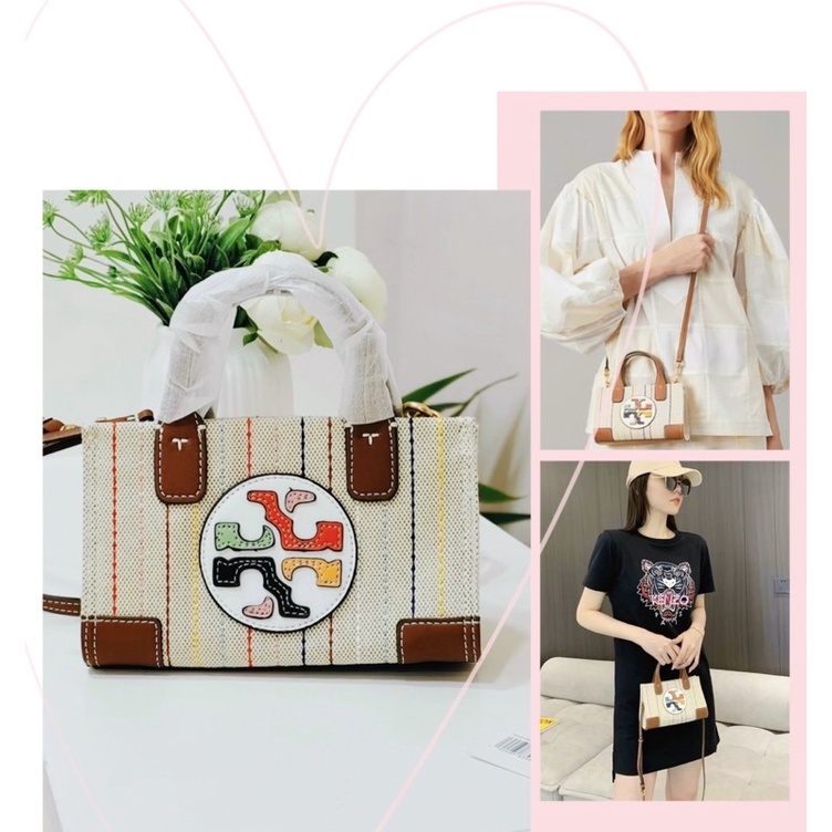 TNS- Túi tote đeo chéo mini siêu hottrend Torie Ella Micro Tote Bag-chất canvas siêu đẹp logo hãng n