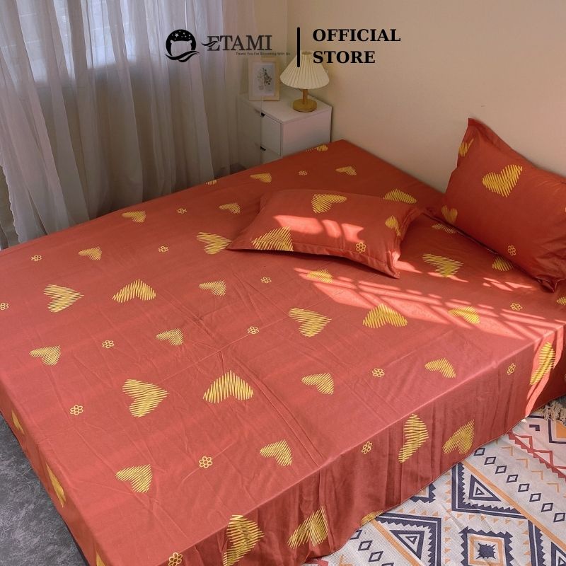 Bộ ga gối cotton poly Etami nhiều mẫu, đủ size m6,m8