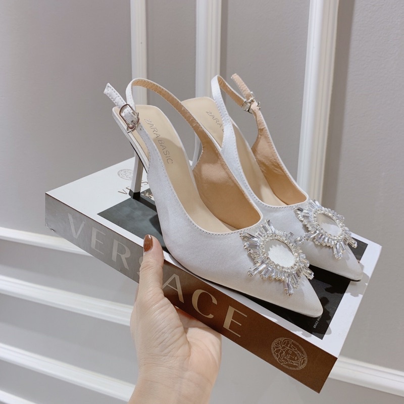 ❄️ Sangdal bít mũi khóa mặt trời gót nhọn 9cm